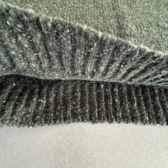 Authentic Irish Aran Islands ‎Merino Wool Tweed 1/4 Zip Green Sweater‎ XL-worn1x - Picture 3 of 10